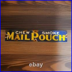 Vintage Mail Pouch Porcelain Sign Tobacco Smoke Chew Cigarettes Cigar Gas Oil