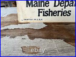 Vintage Maine Dept Inland Fisheries and Game Hunting Sign