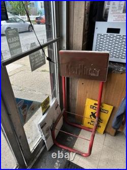 Vintage Marlboro Cigarette Metal Display Rack Stand Advertising Sign