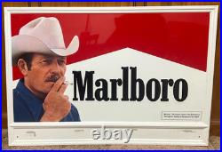 Vintage Marlboro Cowboy Advertising Sign 32x22 Likely 1980s Darrell Winfield