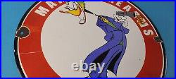 Vintage Marlin Firearms Sign Joker Batman Comics Gas Pump Porcelain Sign