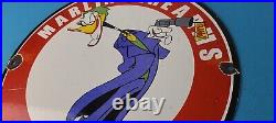 Vintage Marlin Firearms Sign Joker Batman Comics Gas Pump Porcelain Sign