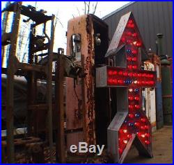 Vintage Marquee Light Movie Theater Arrow Letter Huge 6 FEET 60 Plus