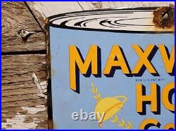 Vintage Maxwell House Coffee Porcelain Sign Cafe Hot Beverage Restaurant Drink