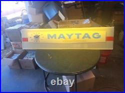 Vintage Maytag Dealer Appliance Refrigerator Dryer Washer Man Cave Lighted Sign