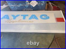 Vintage Maytag Dealer Appliance Refrigerator Dryer Washer Man Cave Lighted Sign