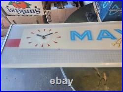 Vintage Maytag Dealer Appliance Refrigerator Dryer Washer Man Cave Lighted Sign