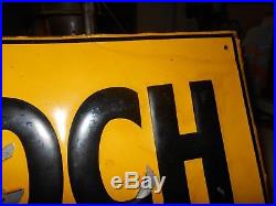 Vintage McCULLOCH Chainsaw sign 23-1/2x 11-5/8 Stout Sign co. St. Louis Mo