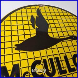 Vintage McCulloch Chain Saws Sign Store Display Gas Service Porcelain Sign