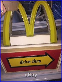 Vintage McDonald's Drive Thru Sign Lights Up
