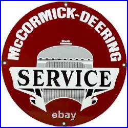 Vintage Mccormick-deering Porcelain Dealership Sign Service Oil Gas Tractor