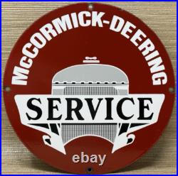 Vintage Mccormick-deering Porcelain Dealership Sign Service Oil Gas Tractor