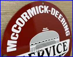 Vintage Mccormick-deering Porcelain Dealership Sign Service Oil Gas Tractor