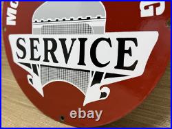 Vintage Mccormick-deering Porcelain Dealership Sign Service Oil Gas Tractor