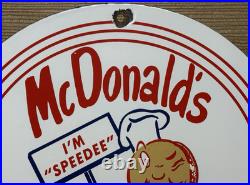Vintage Mcdonald's Porcelain Sign Speedee Pepsi Coke Piggly Wiggly In-n-out Gas