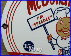Vintage Mcdonald's Porcelain Sign Speedee Pepsi Coke Piggly Wiggly In-n-out Gas