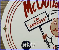 Vintage Mcdonald's Porcelain Sign Speedee Pepsi Coke Piggly Wiggly In-n-out Gas