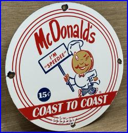 Vintage Mcdonald's Porcelain Sign Speedee Pepsi Coke Piggly Wiggly In-n-out Gas