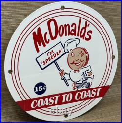 Vintage Mcdonald's Porcelain Sign Speedee Pepsi Coke Piggly Wiggly In-n-out Gas
