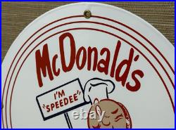 Vintage Mcdonald's Porcelain Sign Speedee Pepsi Coke Piggly Wiggly In-n-out Gas
