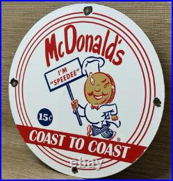 Vintage Mcdonald's Porcelain Sign Speedee Pepsi Coke Piggly Wiggly In-n-out Gas