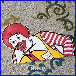 Vintage Mcdonald's Ronald Happy Meal Store Display Wall Sign