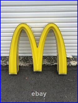 Vintage Mcdonalds Fast Food Golden Arches Restaurant Sign 36'' WIDE X 21'' TALL