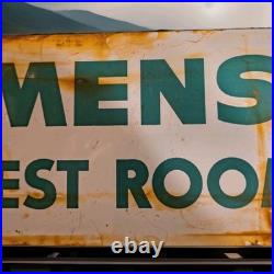 Vintage Men's Restroom Porcelain Sign Esso Tiger Pegasus Mobil 1 Castrol Gas Oil