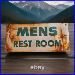 Vintage Men's Restroom Porcelain Sign Esso Tiger Pegasus Mobil 1 Castrol Gas Oil