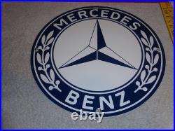 Vintage Mercedes Benz Luxury Car Truck 12 Porcelain Metal Suv Gasoline Oil Sign