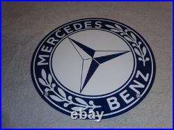 Vintage Mercedes Benz Luxury Car Truck 12 Porcelain Metal Suv Gasoline Oil Sign