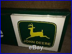 Vintage Metal 1970's John Deere Dealership ENTRANCE Sign Old Logo 50 Long