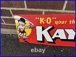 Vintage Metal Ad Sign Kayo Chocolate Soda K-o Your Thirst With 24 1/2 By 9