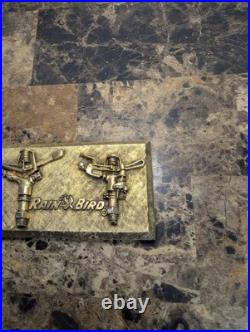 Vintage Metal Advertising Sign Plaque Rain Bird Sprinklers Agriculture Sign