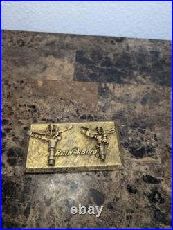 Vintage Metal Advertising Sign Plaque Rain Bird Sprinklers Agriculture Sign
