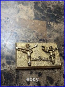 Vintage Metal Advertising Sign Plaque Rain Bird Sprinklers Agriculture Sign