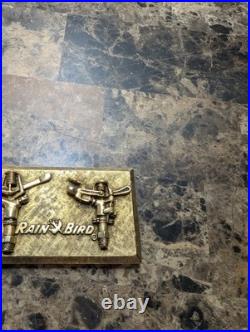 Vintage Metal Advertising Sign Plaque Rain Bird Sprinklers Agriculture Sign