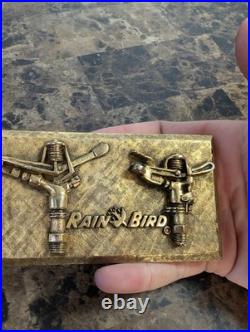 Vintage Metal Advertising Sign Plaque Rain Bird Sprinklers Agriculture Sign