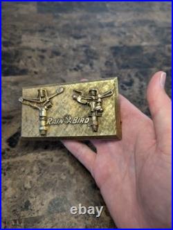 Vintage Metal Advertising Sign Plaque Rain Bird Sprinklers Agriculture Sign