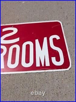 Vintage Metal Advertising Sign Two Bedrooms