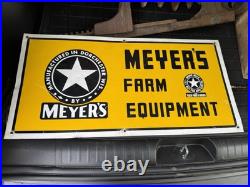 Vintage Metal Meyer's Farm Equipment Sign