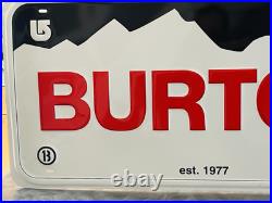 Vintage Metal Sign 36X18 Burton Snowboarding Snowboard Ski Dealer Advertising