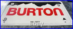 Vintage Metal Sign 36X18 Burton Snowboarding Snowboard Ski Dealer Advertising