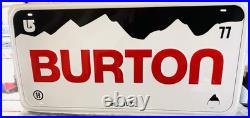 Vintage Metal Sign 36X18 Burton Snowboarding Snowboard Ski Dealer Advertising