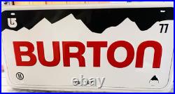 Vintage Metal Sign 36X18 Burton Snowboarding Snowboard Ski Dealer Advertising