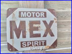 Vintage Mex Motor Spirit Porcelain Sign 11×9.5