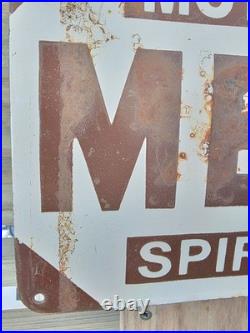 Vintage Mex Motor Spirit Porcelain Sign 11×9.5