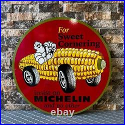 Vintage Michelin For Sweet Cornering Heavy Metal Sign- 19.7 (50cm) Vintage Michelin For Sweet Cornering Heavy Metal Sign- 19.7 (50cm)