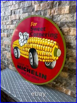 Vintage Michelin For Sweet Cornering Heavy Metal Sign- 19.7 (50cm) Vintage Michelin For Sweet Cornering Heavy Metal Sign- 19.7 (50cm)