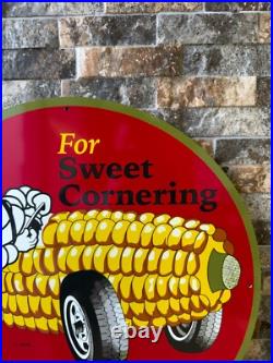 Vintage Michelin For Sweet Cornering Heavy Metal Sign- 19.7 (50cm) Vintage Michelin For Sweet Cornering Heavy Metal Sign- 19.7 (50cm)